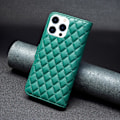 Miniatyrbild 6 av 6: iPhone 16 Pro Fodral Diamond Läder Grön