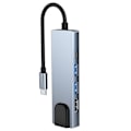 Miniatyrbild 5 av 6: Tech-Protect 5in1 USB-C Hub USB/HDMI/Ethernet/USB-C Grå