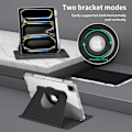 Miniatyrbild 3 av 6: iPad Pro 13 2024 Fodral Hybrid Rotation Penhållare Svart