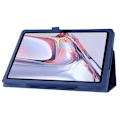 Miniatyrbild 5 av 5: Samsung Galaxy Tab A7 10.4 Fodral Litchi läder Mörk Blå DarkBlue Mörk Blå