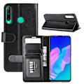 Miniatyrbild 1 av 5: Huawei P40 Lite E - Crazy Horse Plånboksfodral - Svart Black Svart
