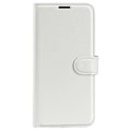 Miniatyrbild 5 av 6: iPhone 16 Plus Fodral Litchi Läder Vit