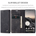 Miniatyrbild 6 av 6: CASEME Google Pixel 9a Fodral Flip Retro Läder Svart