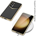 Miniatyrbild 5 av 6: GKK Galaxy S24 Plus Skal Läder Hybrid Electroplate Vit