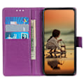 Miniatyrbild 3 av 6: iPhone 15 Fodral Litchi Läder Lila