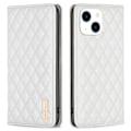 Miniatyrbild 1 av 6: iPhone 15 Fodral Diamond Flip Läder Vit