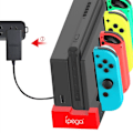 Miniatyrbild 5 av 6: iPega Nintendo Switch LED Laddstation För Ställ och 4x Joy-Con