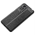 Miniatyrbild 4 av 6: Xiaomi Redmi Note 11 4G Skal Litchi Textur Svart
