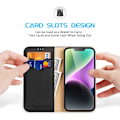 Miniatyrbild 2 av 6: DUX DUCIS iPhone 15 Plus Fodral RFID Läder Svart