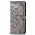 Miniatyrbild 3 av 5: iPhone 11 Pro Max - Mandala Läder Fodral - Grå Grey Grå