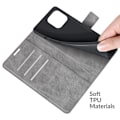 Miniatyrbild 4 av 6: iPhone 13 Pro Max - Solid Slim Läder Fodral - Grå