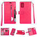 Miniatyrbild 1 av 5: Samsung Galaxy A72 - Multifunktionellt Läder Fodral - Rosa Pink Rosa