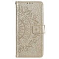 Miniatyrbild 4 av 5: Motorola Moto E22i Fodral Mandala Läder Guld