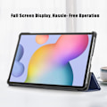 Miniatyrbild 5 av 5: Galaxy Tab S7 FE/S7 Plus/S8 Plus Tri-Fold Läder Fodral Blå Blå