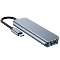 Miniatyrbild 4 av 7: Tech-Protect 4in1 USB-C Hub 4x USB-A Grå