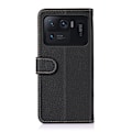 Miniatyrbild 3 av 5: Xiaomi Mi 11 Ultra - KHAZNEH Äkta Läder Litchi Fodral - Svart Black Svart