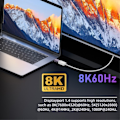 Miniatyrbild 3 av 6: Mini DisplayPort DP till DisplayPort Adapter 8K 60Hz Blå