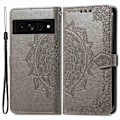 Miniatyrbild 1 av 6: Google Pixel 7 Fodral Mandala Läder Grå
