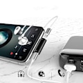 Miniatyrbild 4 av 5: Baseus USB Adapter 2x Lightning Port - Svart Svart