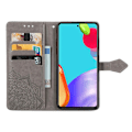 Miniatyrbild 3 av 5: Samsung Galaxy A52 / A52s - Mandala Läder Fodral - Grå Grey Grå