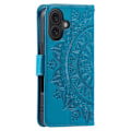 Miniatyrbild 6 av 6: iPhone 16 Fodral Mandala Läder Blå