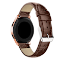 Miniatyrbild 4 av 5: Äkta Läder Armband Krokodil Textur (20mm) - Brun Brown Brun
