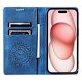 Miniatyrbild 2 av 6: iPhone 16 Pro Max Fodral Mandala Flip Läder Blå