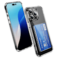 Miniatyrbild 2 av 6: iPhone 16 Pro Max Skal Med Kortfack TPU Transparent