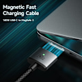 Miniatyrbild 2 av 6: Mcdodo 2m 140W USB-C - MagSafe 3 Magnetisk Kabel LED Indikator