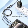 Miniatyrbild 3 av 6: Mcdodo 1.2m 100W 3in1 Lightning/USB-C/MicroUSB Svart