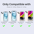Miniatyrbild 2 av 5: NORTHJO iPhone 15/15 Plus/14/14 Plus Linsskydd Strass 3-PACK