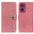 Miniatyrbild 1 av 6: KHAZNEH Motorola Edge 50 Fusion 5G Läder Fodral Rosa