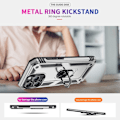 Miniatyrbild 2 av 6: iPhone 16 Pro Max Skal Shockproof Hybrid Ring Silver