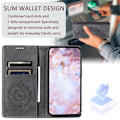 Miniatyrbild 10 av 10: Samsung Galaxy A55 5G Fodral Mandala Flip Läder Grå
