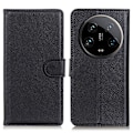Miniatyrbild 1 av 6: Xiaomi 14 Ultra Fodral Litchi Läder Svart