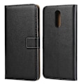 Miniatyrbild 2 av 5: Nokia 3.2 (2019) - Plånboksfodral i äkta läder - Svart Black Svart
