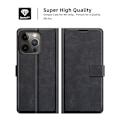Miniatyrbild 6 av 6: iPhone 13 Pro Max - Solid Slim Läder Fodral - Svart