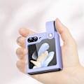 Miniatyrbild 5 av 6: Galaxy Z Flip 6 Skal Med Finger Strap Läder Svart