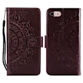 Miniatyrbild 1 av 6: iPhone 16e Fodral Mandala Läder Brun