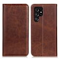 Miniatyrbild 1 av 6: Samsung Galaxy S23 Ultra Flip Fodral Split Läder Brun