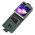 Miniatyrbild 2 av 5: AZNS Galaxy Z Flip 5 Fodral Läder Grön
