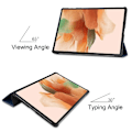 Miniatyrbild 4 av 5: Samsung Galaxy Tab S7 FE / S7 Plus / S8 Plus Fodral Tri-Fold Mörk Blå Mörkblå