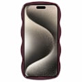 Miniatyrbild 2 av 6: iPhone 15 Pro Mobilskal Wavy Textur Vinröd