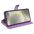 Miniatyrbild 3 av 6: Samsung Galaxy S24 FE Fodral Litchi Läder Textur Lila