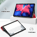 Miniatyrbild 2 av 5: Lenovo Tab P11 / P11 Plus - Tri-Fold Läder Fodral - Röd Red Röd
