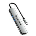 Miniatyrbild 6 av 6: ESSAGER USB-C Hub 60W PD 7-Port Grå