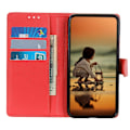 Miniatyrbild 3 av 6: iPhone 16e Fodral Litchi Läder Röd