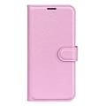 Miniatyrbild 5 av 6: Samsung Galaxy S25 Fodral Litchi Läder Ljus Rosa