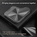 Miniatyrbild 6 av 6: NILLKIN Galaxy S24 Plus Fodral Qin Läder Cam Kickstand Litchi Svart