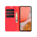 Miniatyrbild 4 av 5: Samsung Galaxy A72 - Silkeslent Läder Fodral - Röd Red Röd